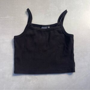 AFENDS Organic Cotton Taylor Rib Singlet in Black